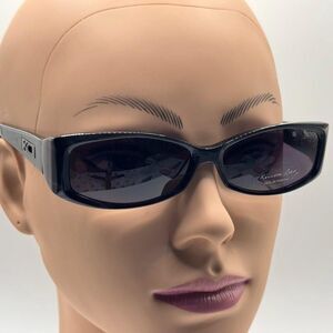 NOS Vintage Y2K Designer Sunglasses | Kenneth Cole | KC 201 | Narrow Black Zyl
